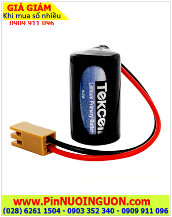 Tekcell SB-AA02 (Zắc JAE-2P); Pin nuôi nguồn PLC Tekcell SB-AA02 lithium 3.6v 1/2AA 1200mAh chính hãng